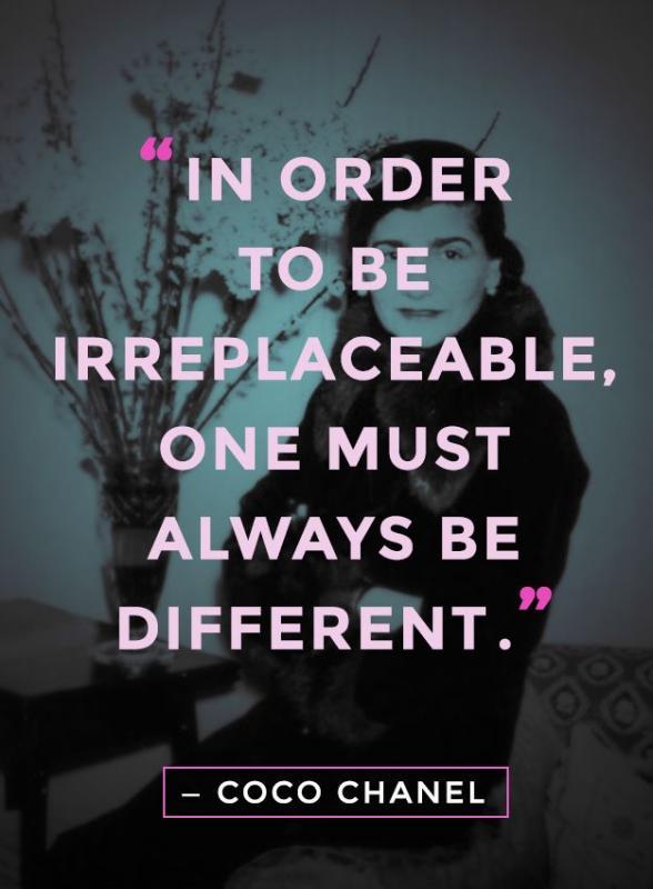 In order to be irreplaceable one must always be different Picture Quote #1