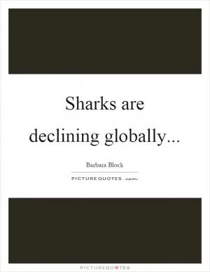 Sharks are declining globally Picture Quote #1