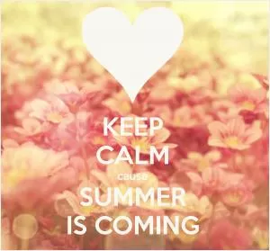 Keep calm summer is coming Picture Quote #1