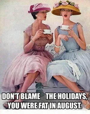Don't blame the holidays, you were fat in August Picture Quote #1