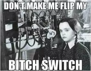 Don't make me flip my bitch switch Picture Quote #1
