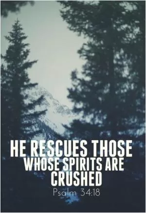 He rescues those whose spirits are crushed Picture Quote #1