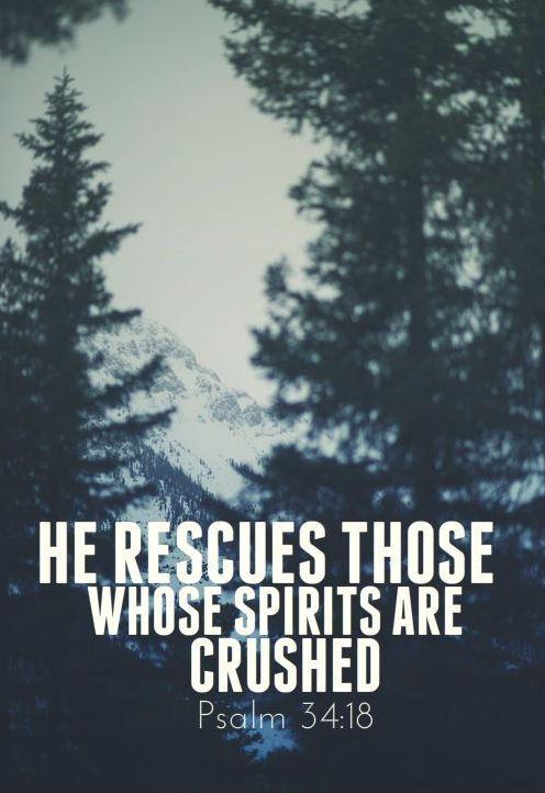 He rescues those whose spirits are crushed Picture Quote #1