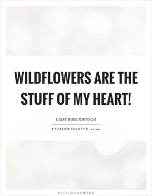 Wildflowers are the stuff of my heart! Picture Quote #1