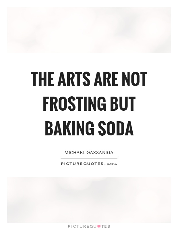 The arts are not frosting but baking soda Picture Quote #1