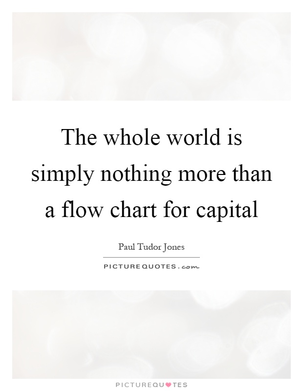 The whole world is simply nothing more than a flow chart for capital Picture Quote #1