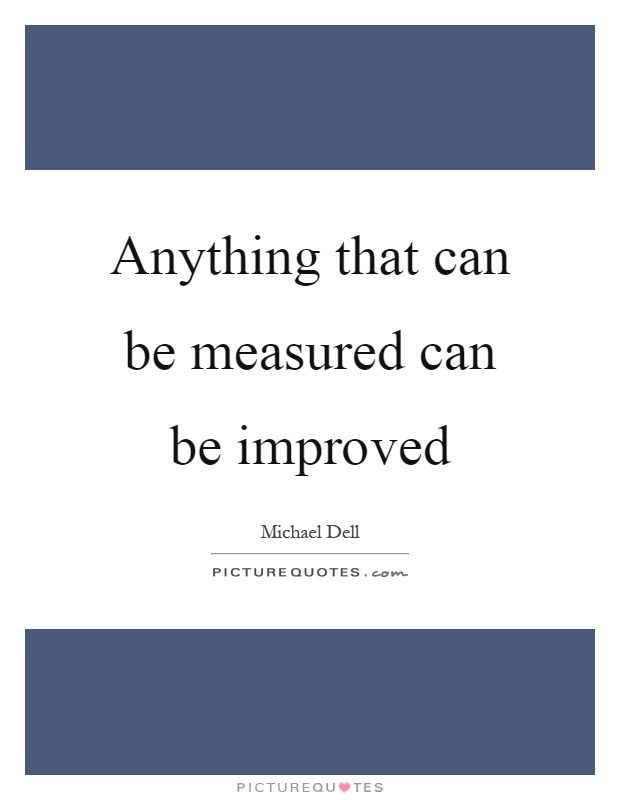 Anything that can be measured can be improved Picture Quote #1