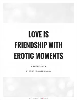 Love is friendship with erotic moments Picture Quote #1