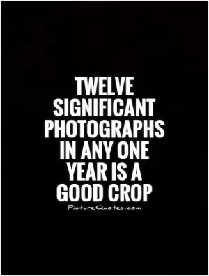 Twelve significant photographs in any one year is a good crop Picture Quote #1
