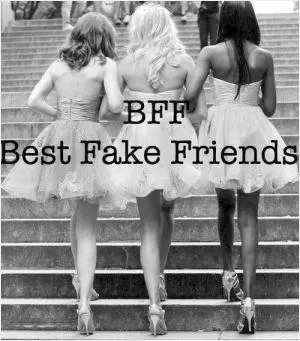 BFF. Best Fake Friends Picture Quote #1