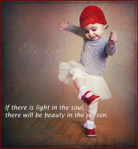 If there is light in the soul, there will be beauty in the person Picture Quote #1