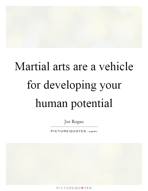 Martial arts are a vehicle for developing your human potential Picture Quote #1