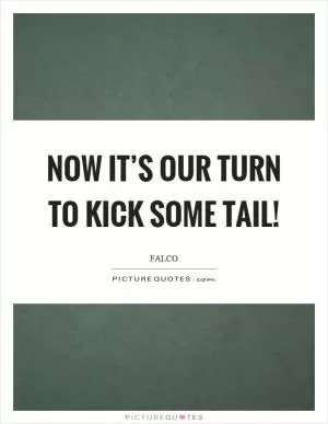 Now it’s our turn to kick some tail! Picture Quote #1
