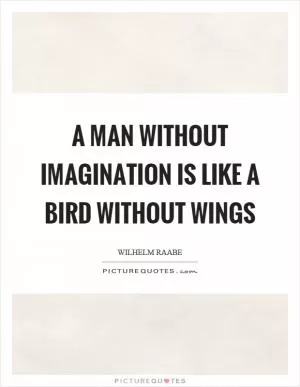 A man without imagination is like a bird without wings Picture Quote #1