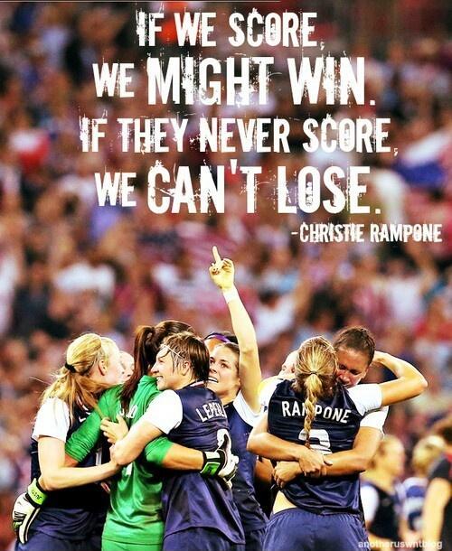 If we score we might win, if they never score we can't lose Picture Quote #1
