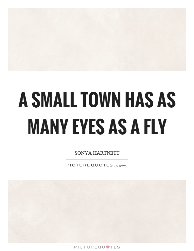 A small town has as many eyes as a fly Picture Quote #1