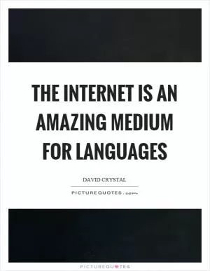 The internet is an amazing medium for languages Picture Quote #1