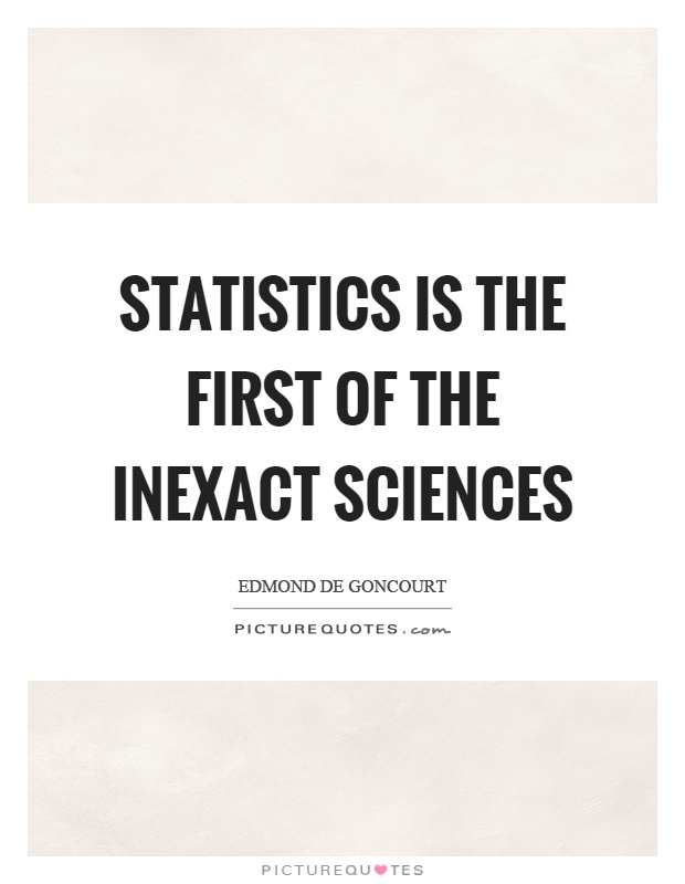 Statistics is the first of the inexact sciences Picture Quote #1