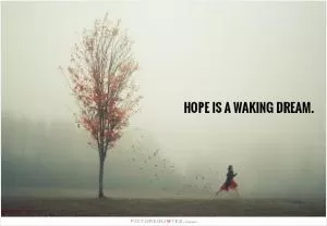 Hope is a waking dream Picture Quote #1