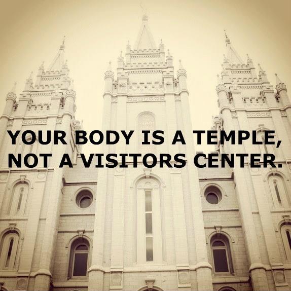 Your body is a temple, not a visitors center Picture Quote #1