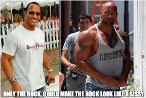 Only The Rock could make The Rock look like a sissy Picture Quote #1