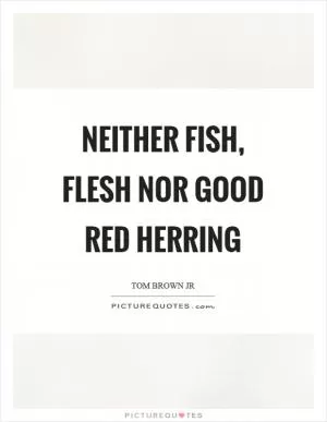 Neither fish, flesh nor good red herring Picture Quote #1