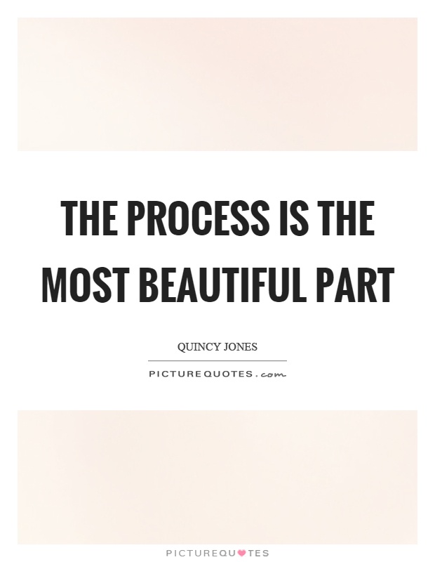 The process is the most beautiful part Picture Quote #1