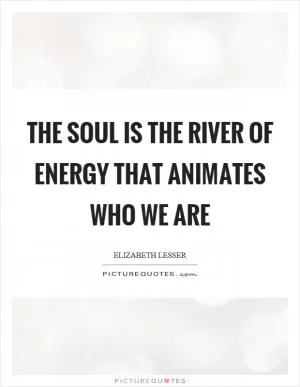The soul is the river of energy that animates who we are Picture Quote #1