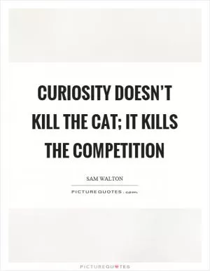 Curiosity doesn’t kill the cat; it kills the competition Picture Quote #1