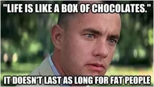 Life is like a box of chocolates. It doesn’t last as long for fat people Picture Quote #1