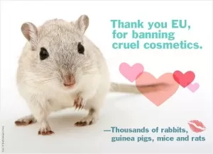 Thank you EU, for banning cruel cosmetics Picture Quote #1