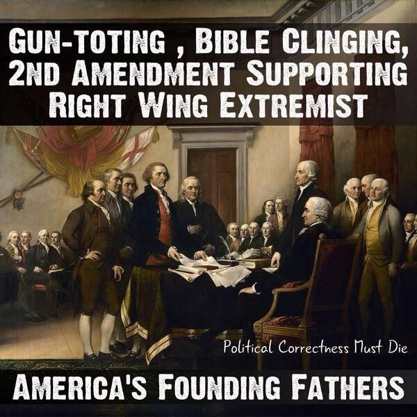 Gun-toting, bible clinging, 2nd amendment supporting right wing extremist Picture Quote #1