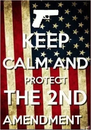 Keep calm and protect the second amendment Picture Quote #1