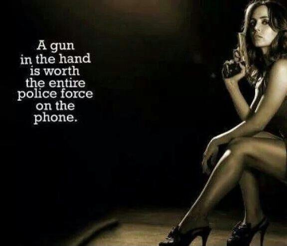 A gun in the hand is worth the entire police force on the phone Picture Quote #1
