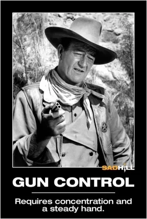 Gun control. Requires concentration and a steady hand Picture Quote #1