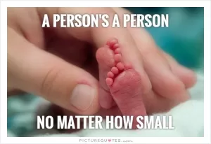 A person's a person        no matter how small Picture Quote #1