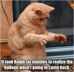 It too Ralph six minutes to realize the balloon wasn't going to come back Picture Quote #1