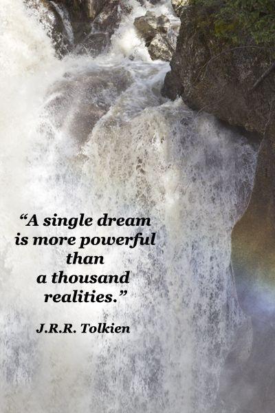 A single dream is more powerful than a thousand realities Picture Quote #1