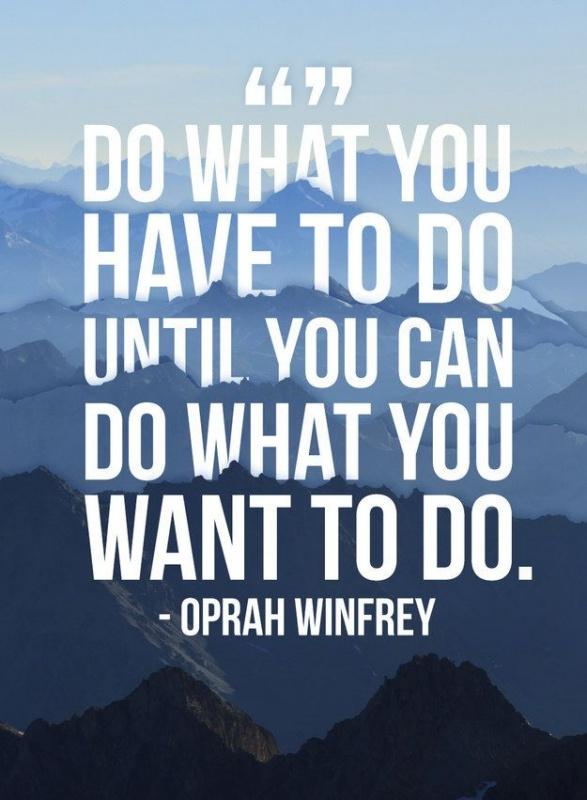 Do what you have to do until you can do what you want to do Picture Quote #1
