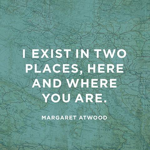 I exist in two places, here and where you are Picture Quote #1