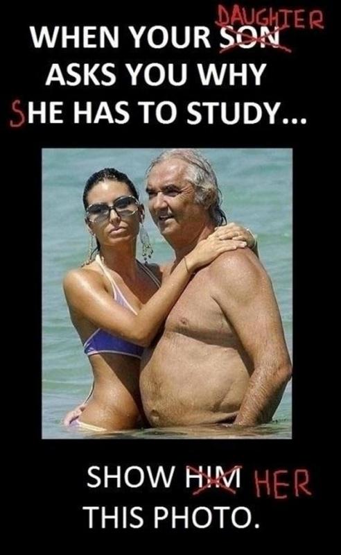 When your daughter asks you why she has to study... show her this photo Picture Quote #1