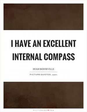 I have an excellent internal compass Picture Quote #1
