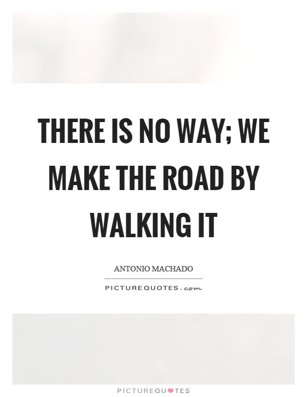 There is no way; we make the road by walking it Picture Quote #1