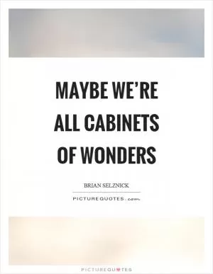 Maybe we’re all cabinets of wonders Picture Quote #1