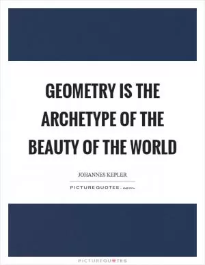Geometry is the archetype of the beauty of the world Picture Quote #1