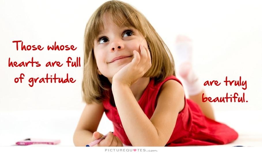 People whose hearts are full of gratitude are truly beautiful Picture Quote #4