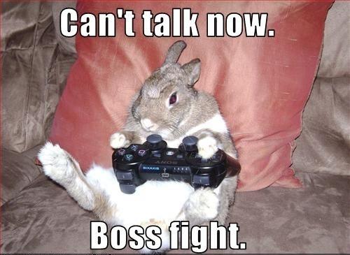 Can't talk now. Boss fight Picture Quote #1