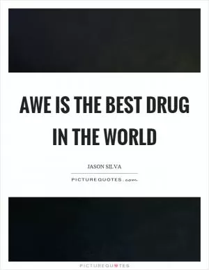 Awe is the best drug in the world Picture Quote #1