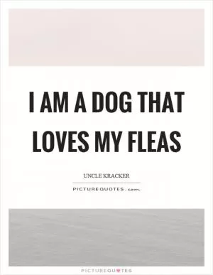 I am a dog that loves my fleas Picture Quote #1