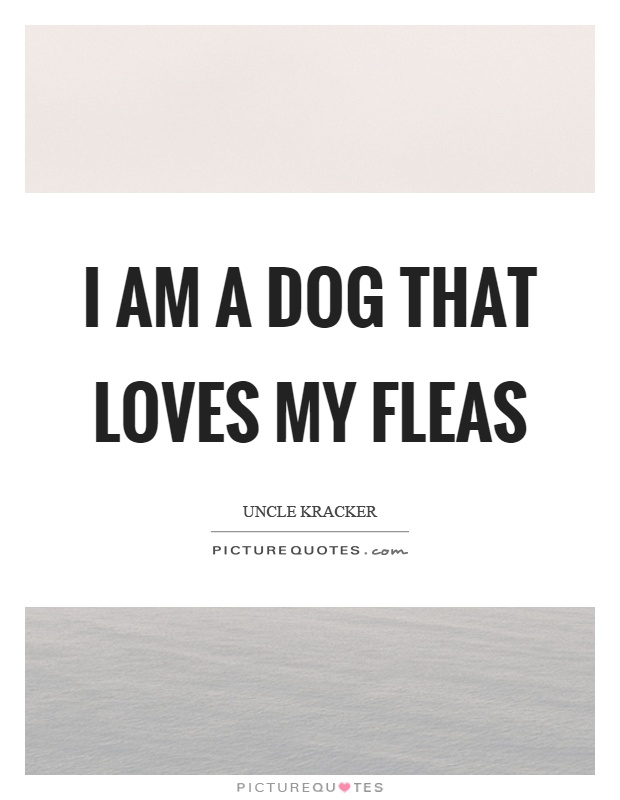 I am a dog that loves my fleas Picture Quote #1